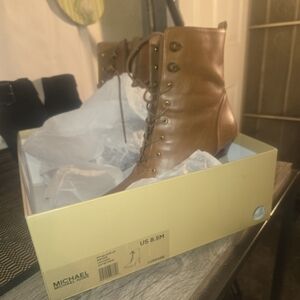Michael Kors Tan Lace-Up Women's Boots